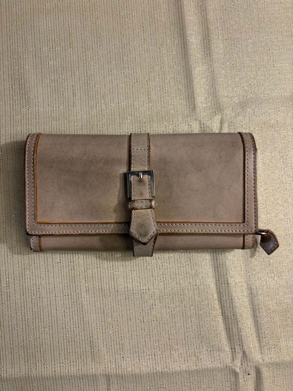 Burberry Blue Label Leather Long Wallet with Nova Check Interior